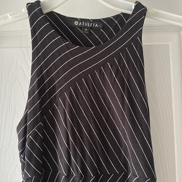 Athleta Santorini Dress Black & White Stripe Sz XS - Picture 2 of 3